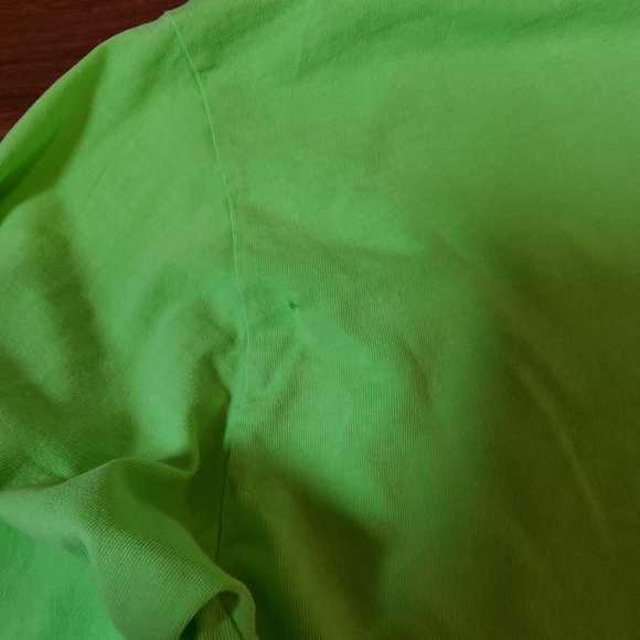 Ecocycle Long Sleeve Tee Shirt Size L Neon Green New - Picture 9 of 11